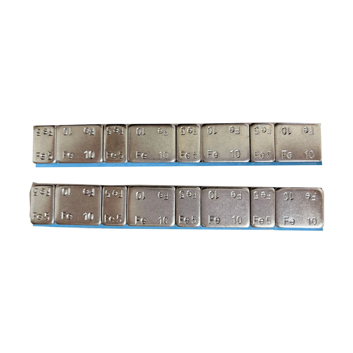 Fe adhesive wheel weight strip CTR-FE-01A with 5 g and 10 g segments