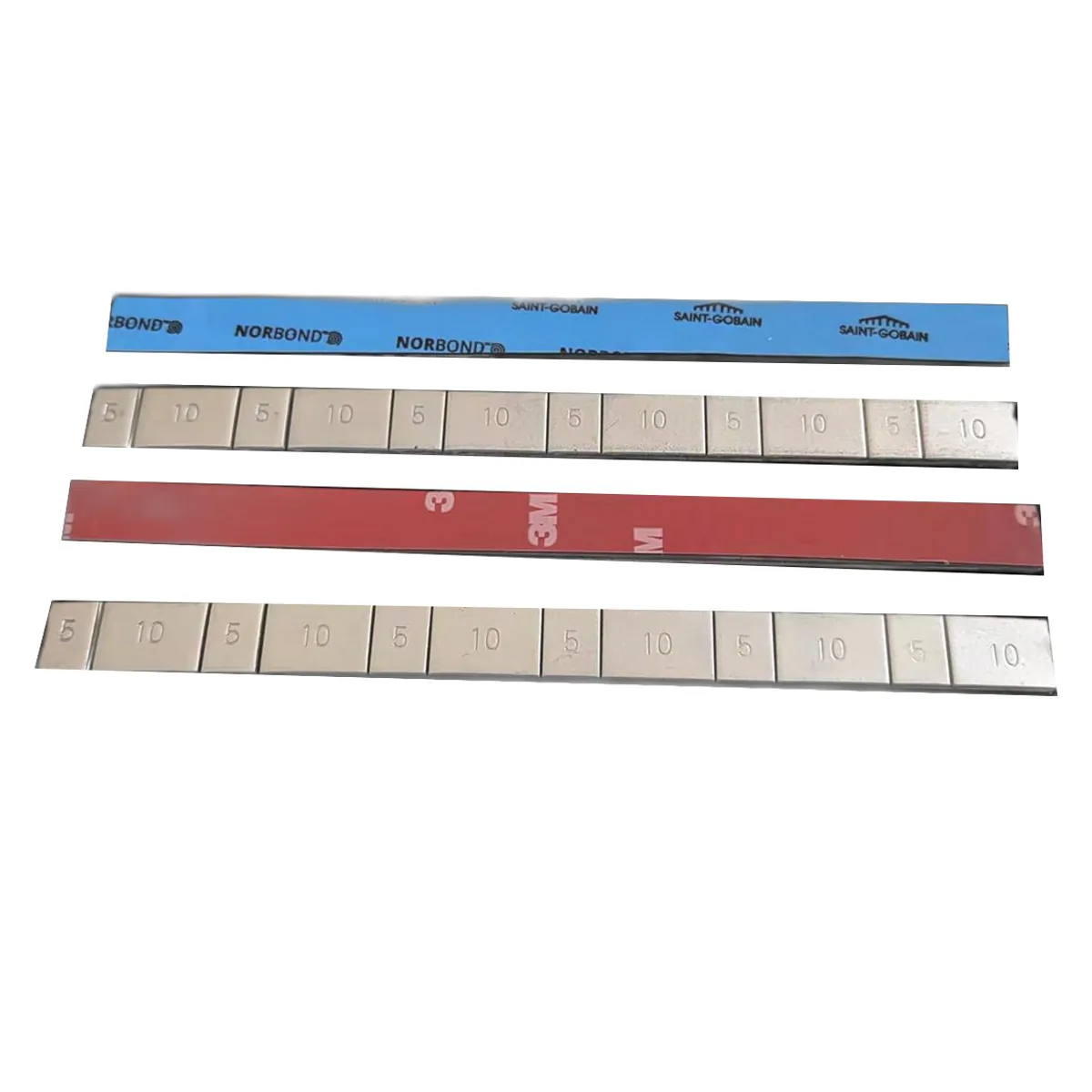 Pb adhesive wheel weight strip CTR-PB-01A with 5 g and 10 g segments